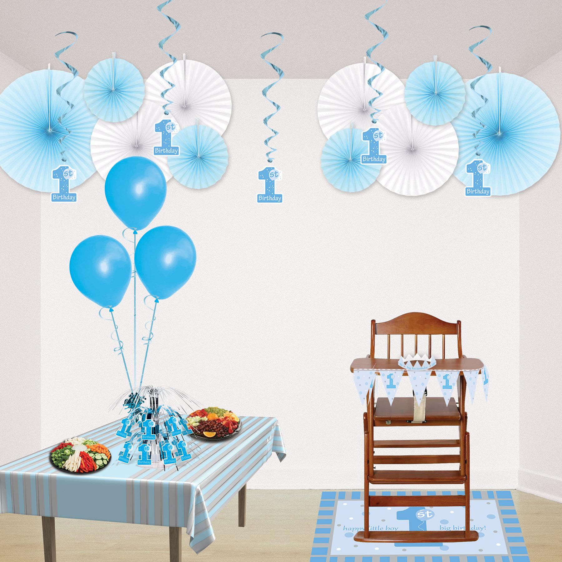 Beistle Plastic 1st Birthday Party Floor Mat- Blue