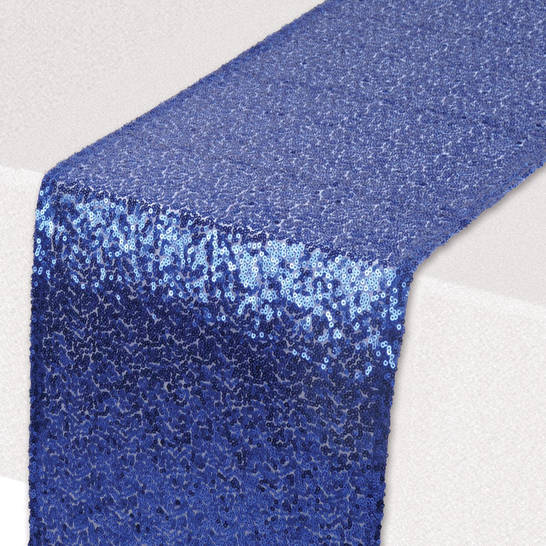 Beistle Sequined Party Table Runner - blue