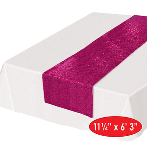 Bulk Sequined Cerise Table Runner (12 Pkgs Per Case) by Beistle