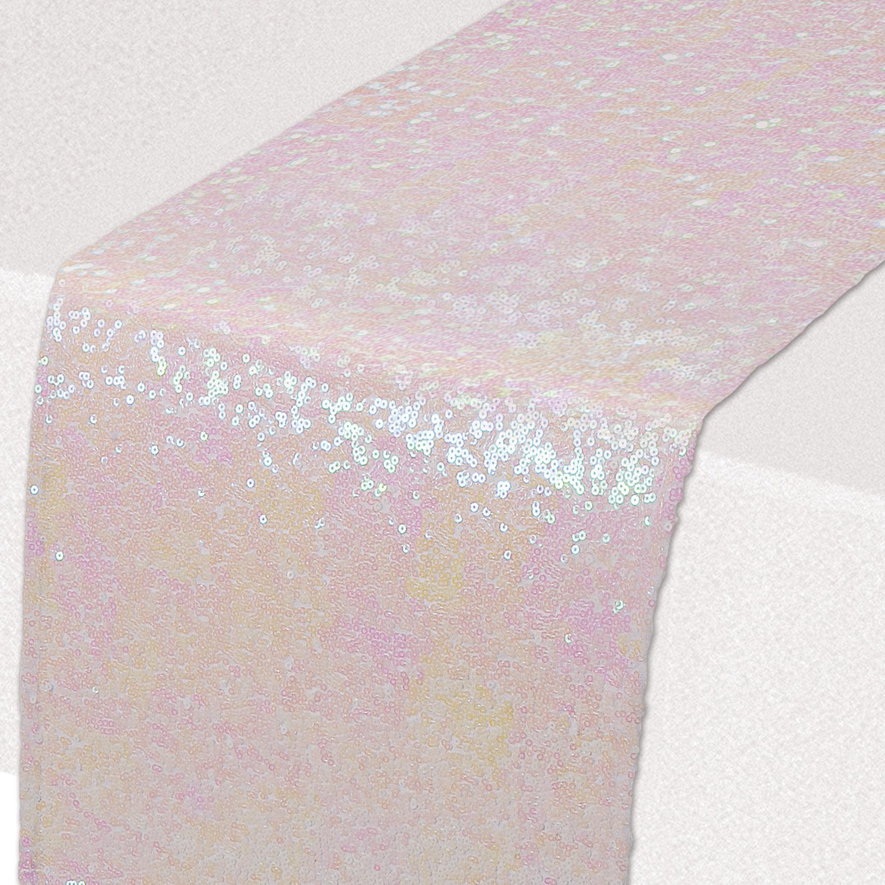 Beistle Sequined Party Table Runner - opalescent