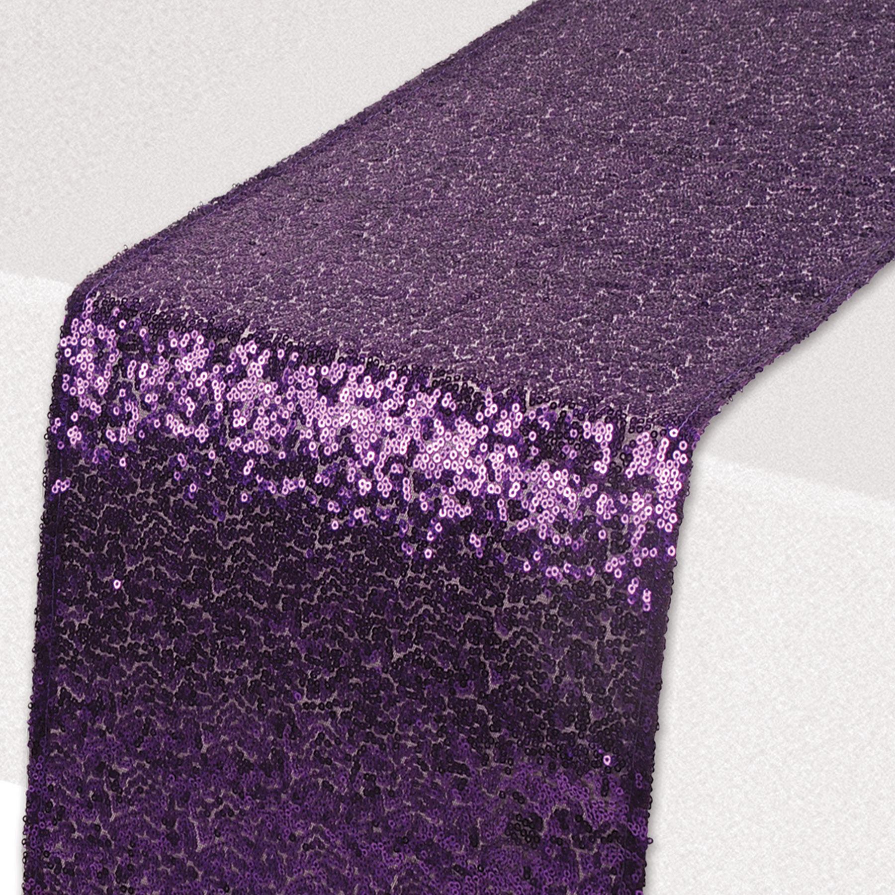 Beistle Sequined Party Table Runner - purple