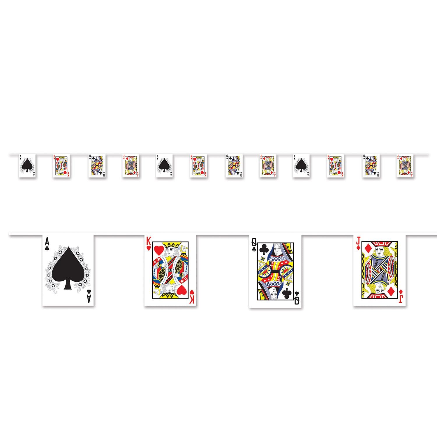 Beistle Playing Card Pennant Party Banner