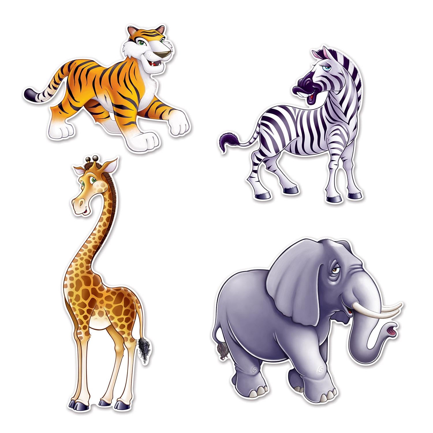 Beistle Jungle Animal Party Cutouts (4/Pkg)