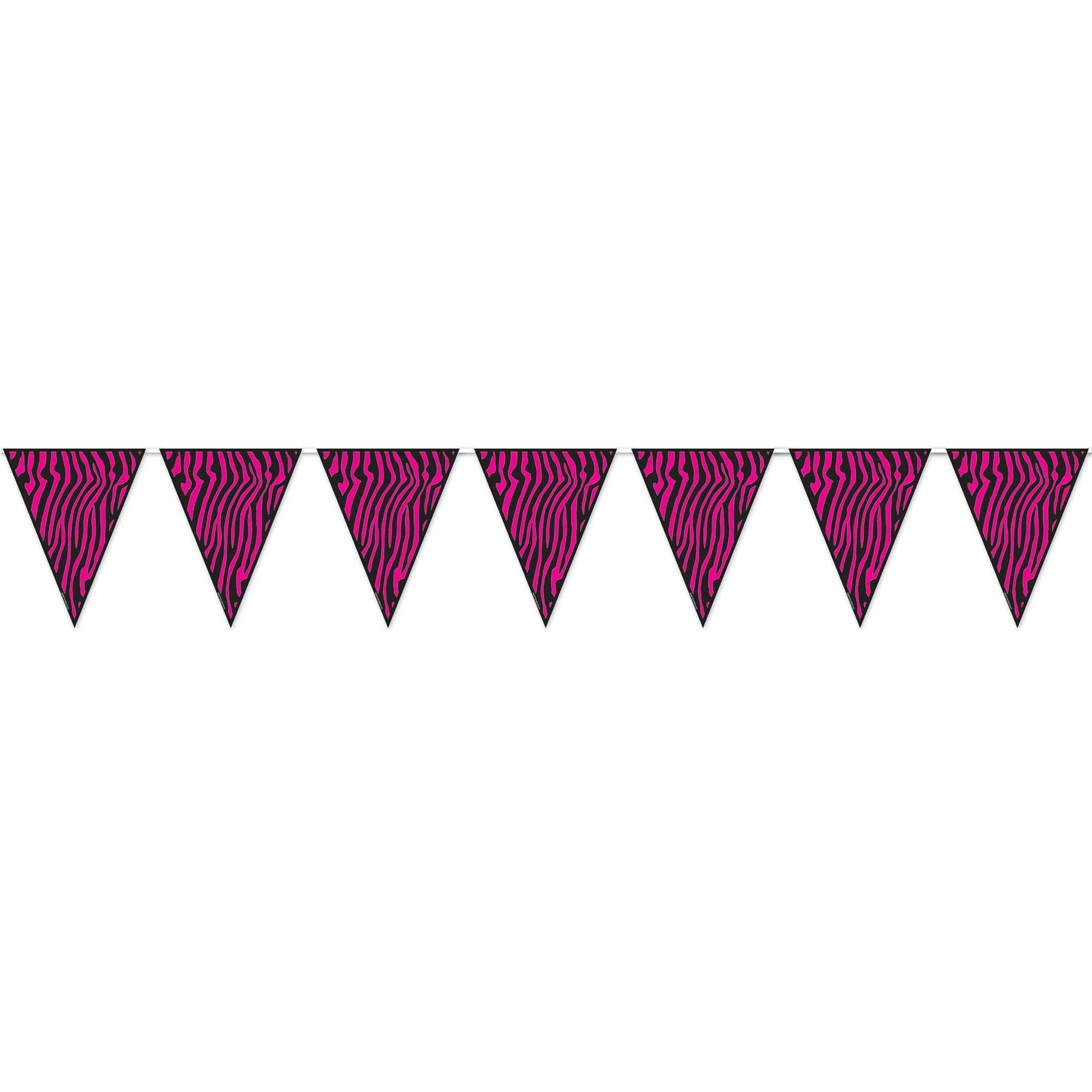 Beistle Zebra Print Pennant Banner