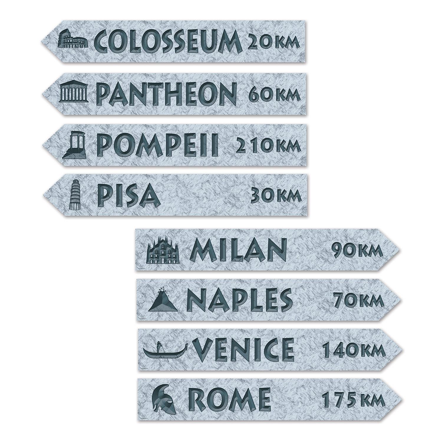 Beistle Italian Street Party Sign Cutouts (4/Pkg)