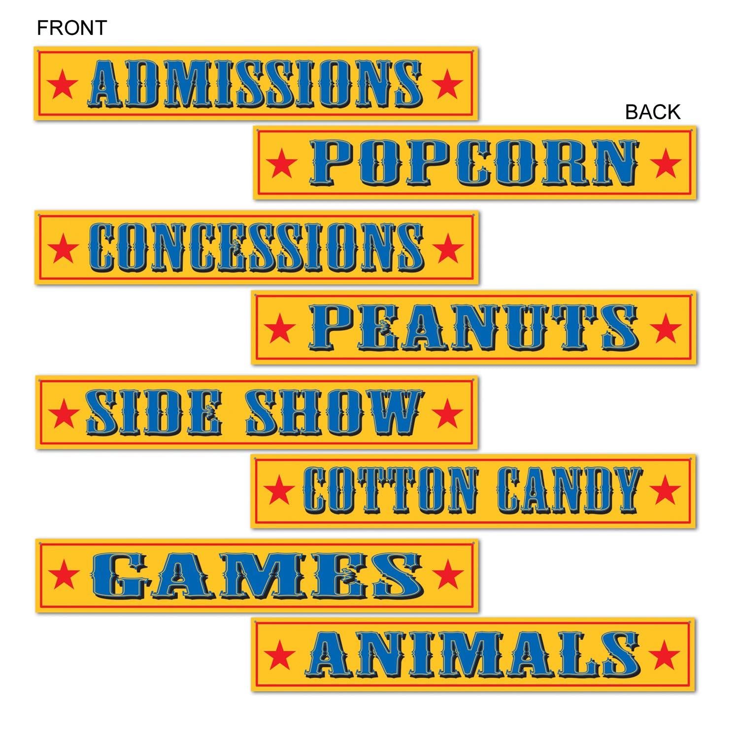 Beistle Circus Sign Cutouts (4/Pkg)