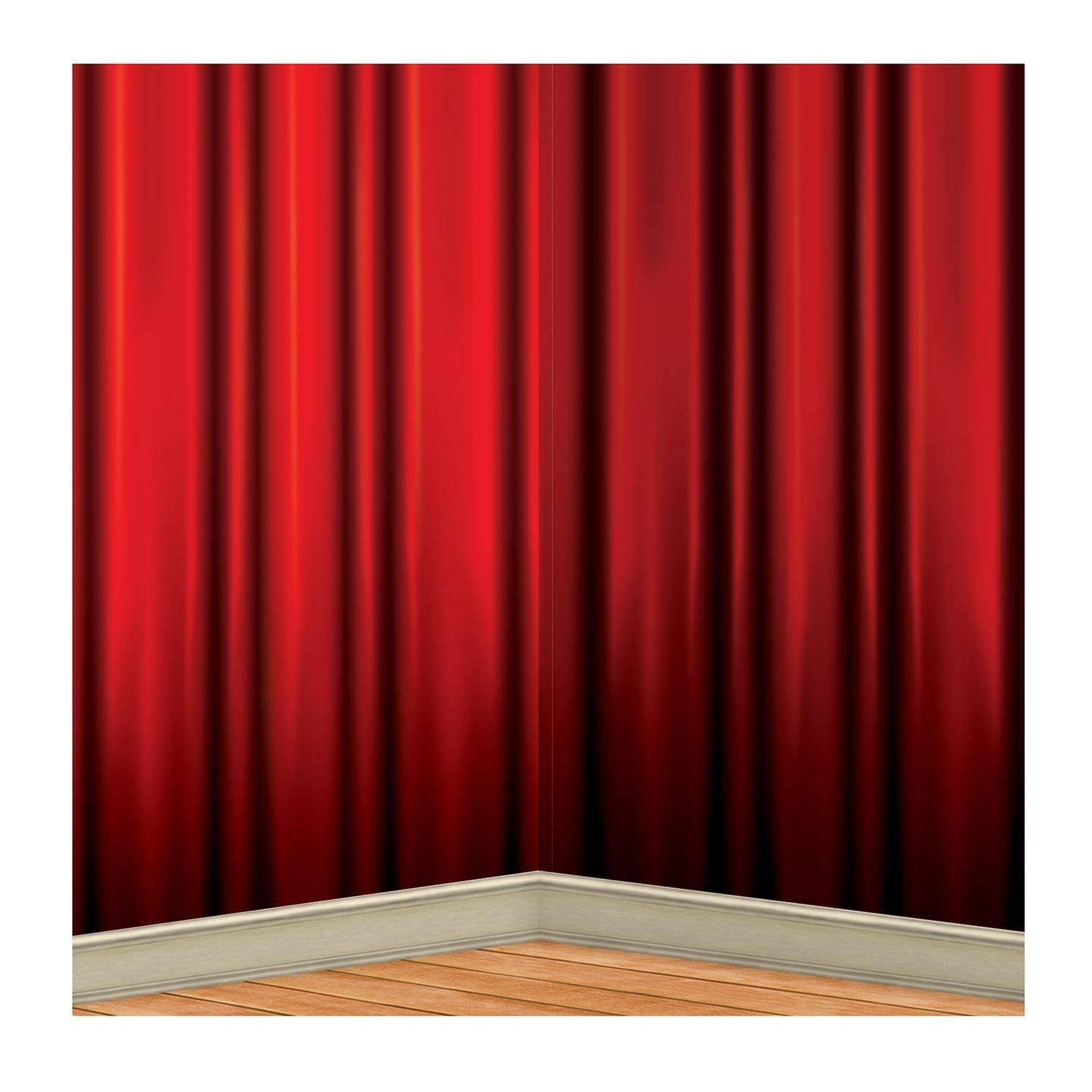 Beistle Red Curtain Party Backdrop