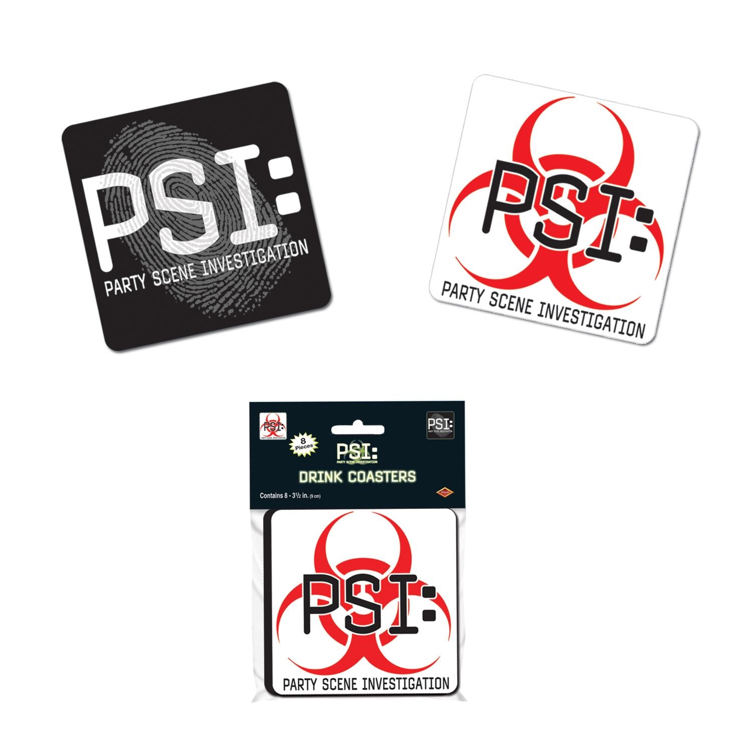 Beistle PSI Party Coasters (8/Pkg)