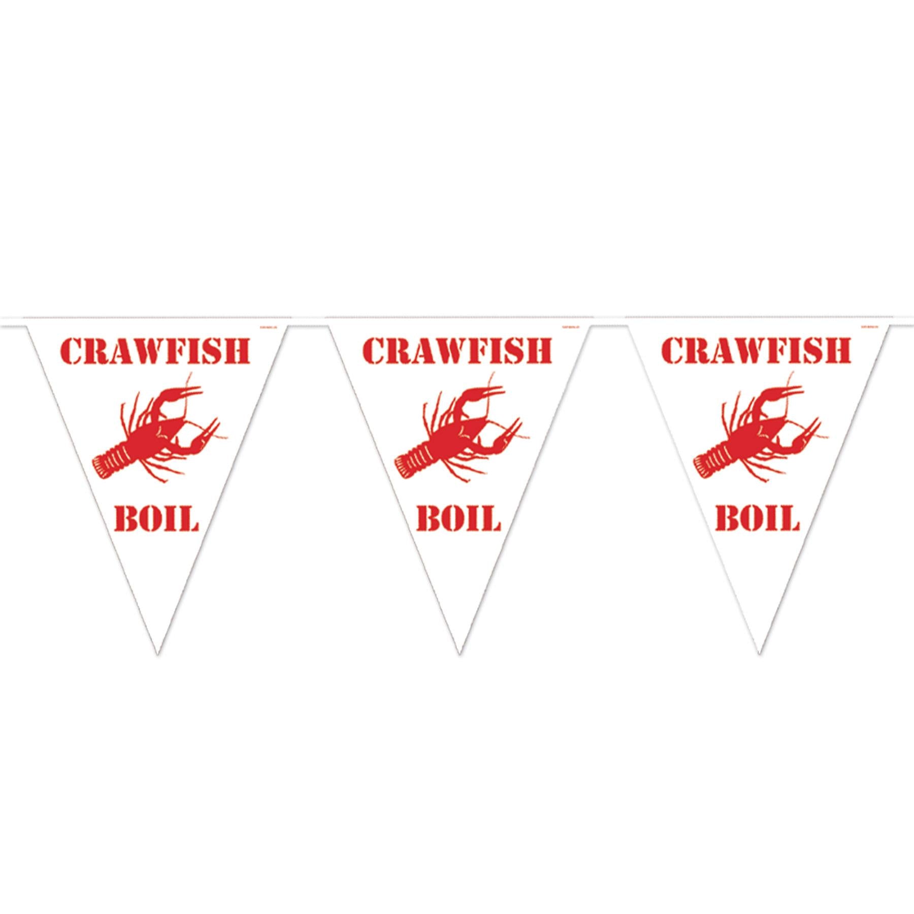 Beistle Mardi Gras Crawfish Boil Pennant Banner