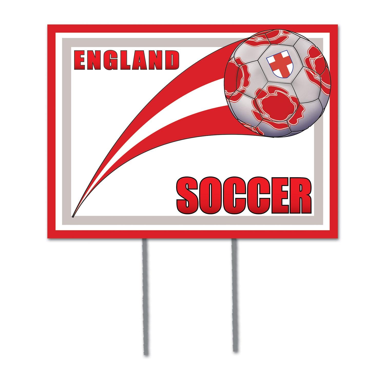 Beistle Soccer Party Plastic Yard Sign - England