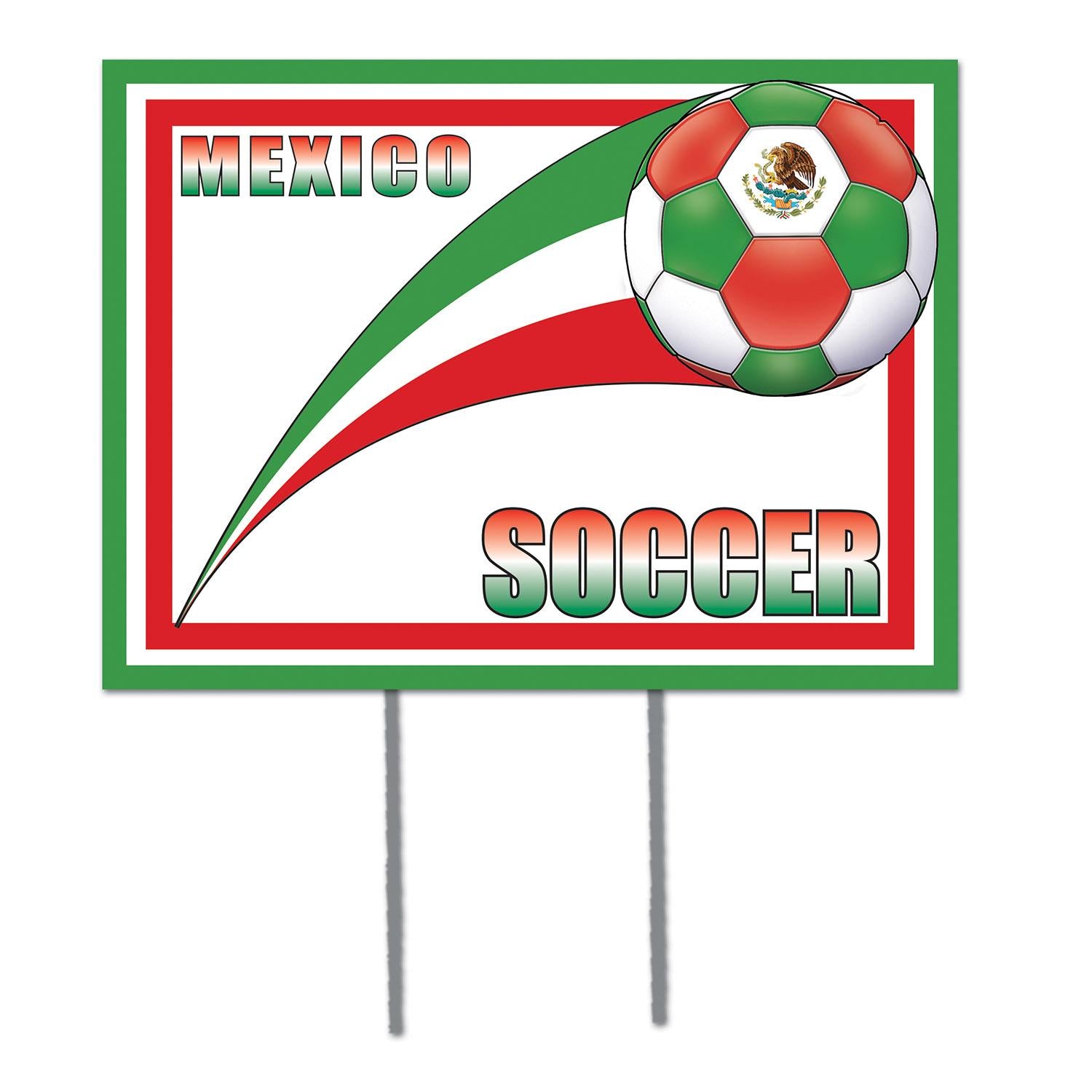 Beistle Soccer Party Plastic Yard Sign - Mexico