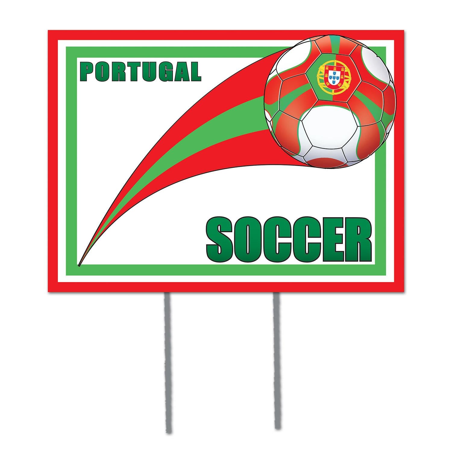 Beistle Soccer Party Plastic Yard Sign - Portugal