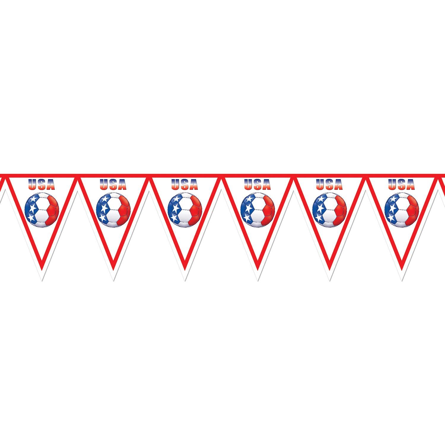 Beistle Soccer Party Pennant Banner - United States