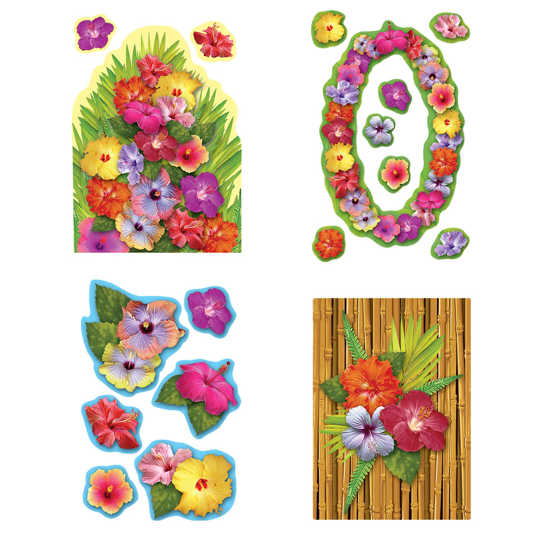 Beistle Luau Party Hibiscus Cutouts (18/Pkg)