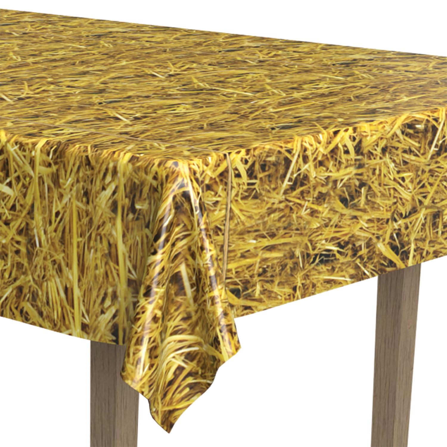 Beistle Straw Party Tablecover