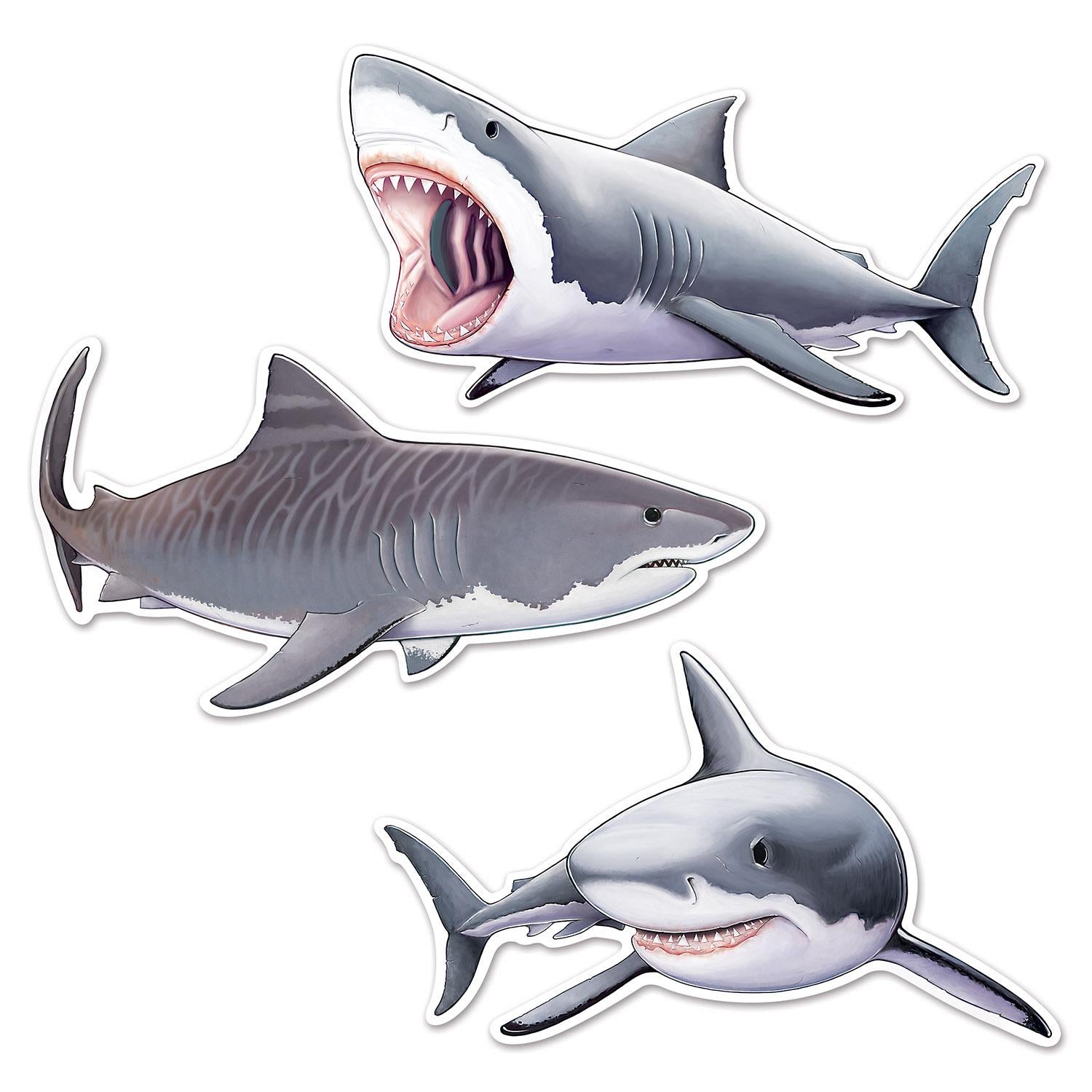 Beistle Shark Cutout Decorations (3/Pkg)