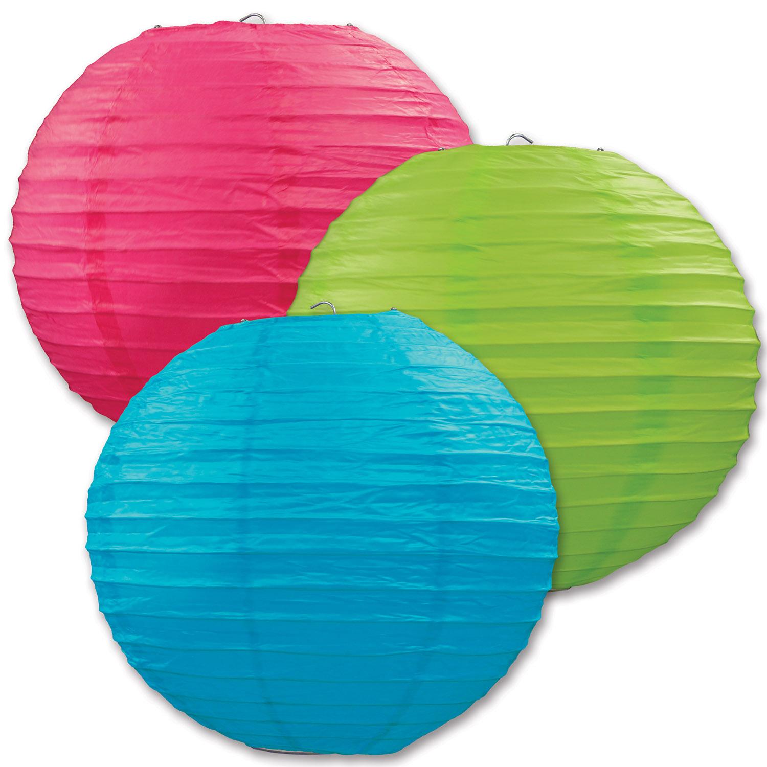 Luau Party Paper Lanterns (3/Pkg)