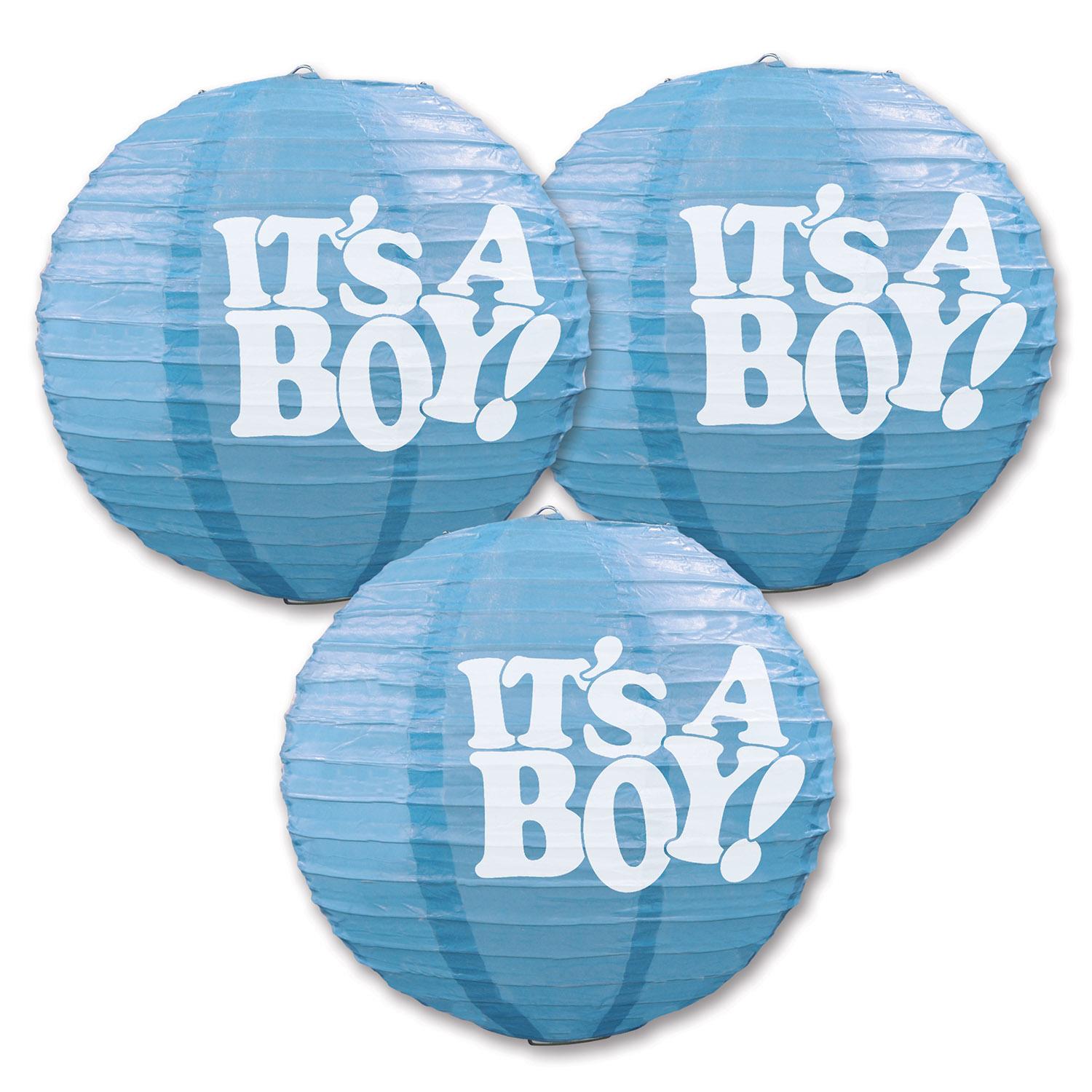 Beistle It's A Boy! Paper Lanterns (3/Pkg)