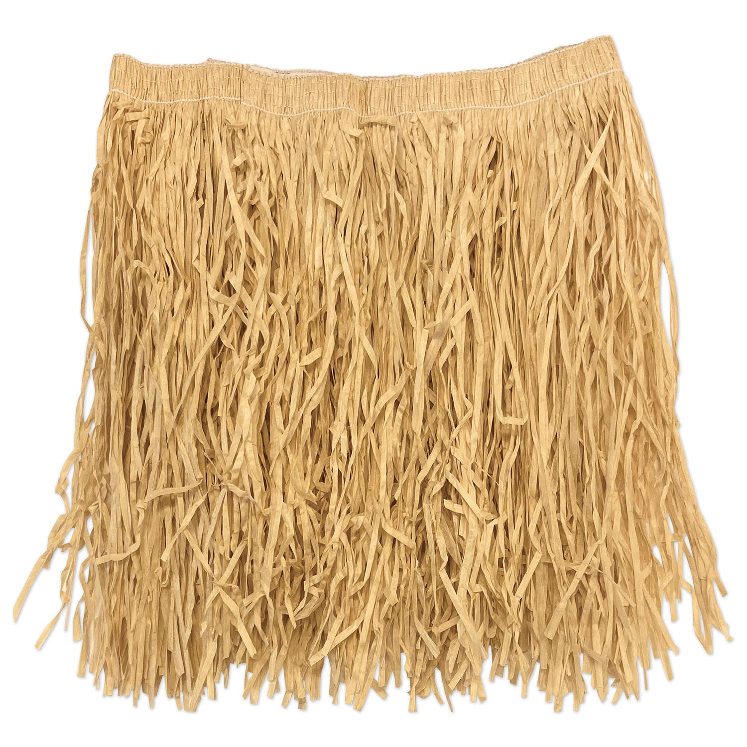 Beistle Luau Party Adult Mini Hula Skirt - natural