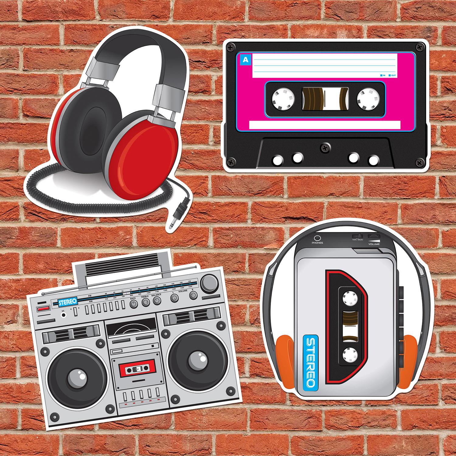 Beistle Cassette Player Party Cutouts (4/Pkg)