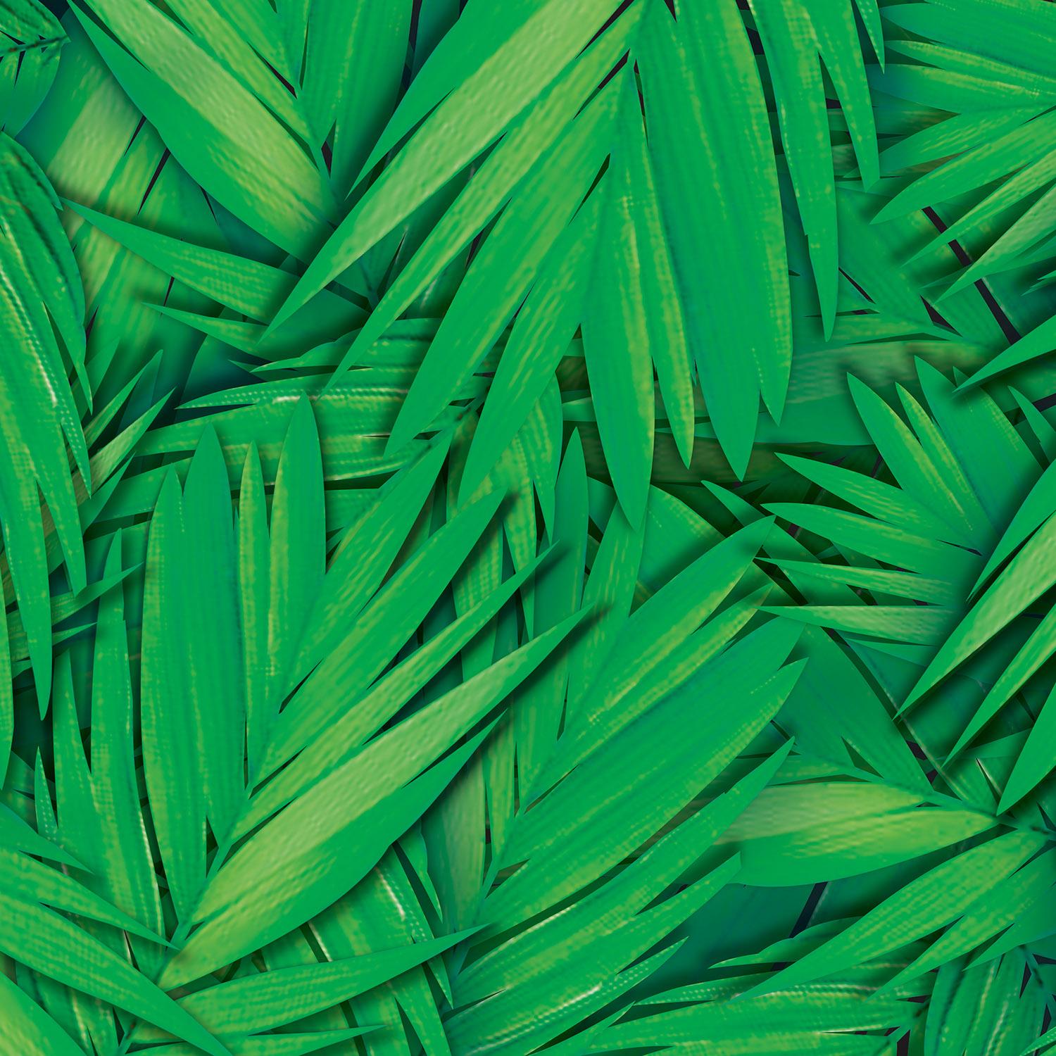 Beistle Luau Party Palm Leaf Tablecover- Green