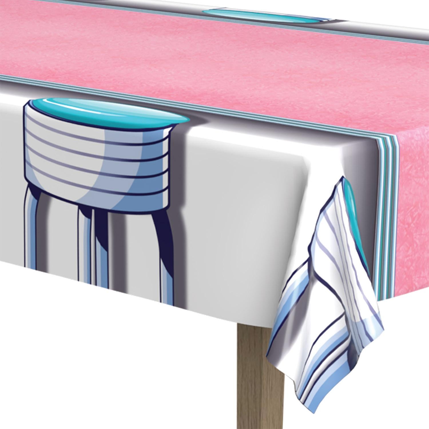 Beistle Soda Shop Stools Party Tablecover