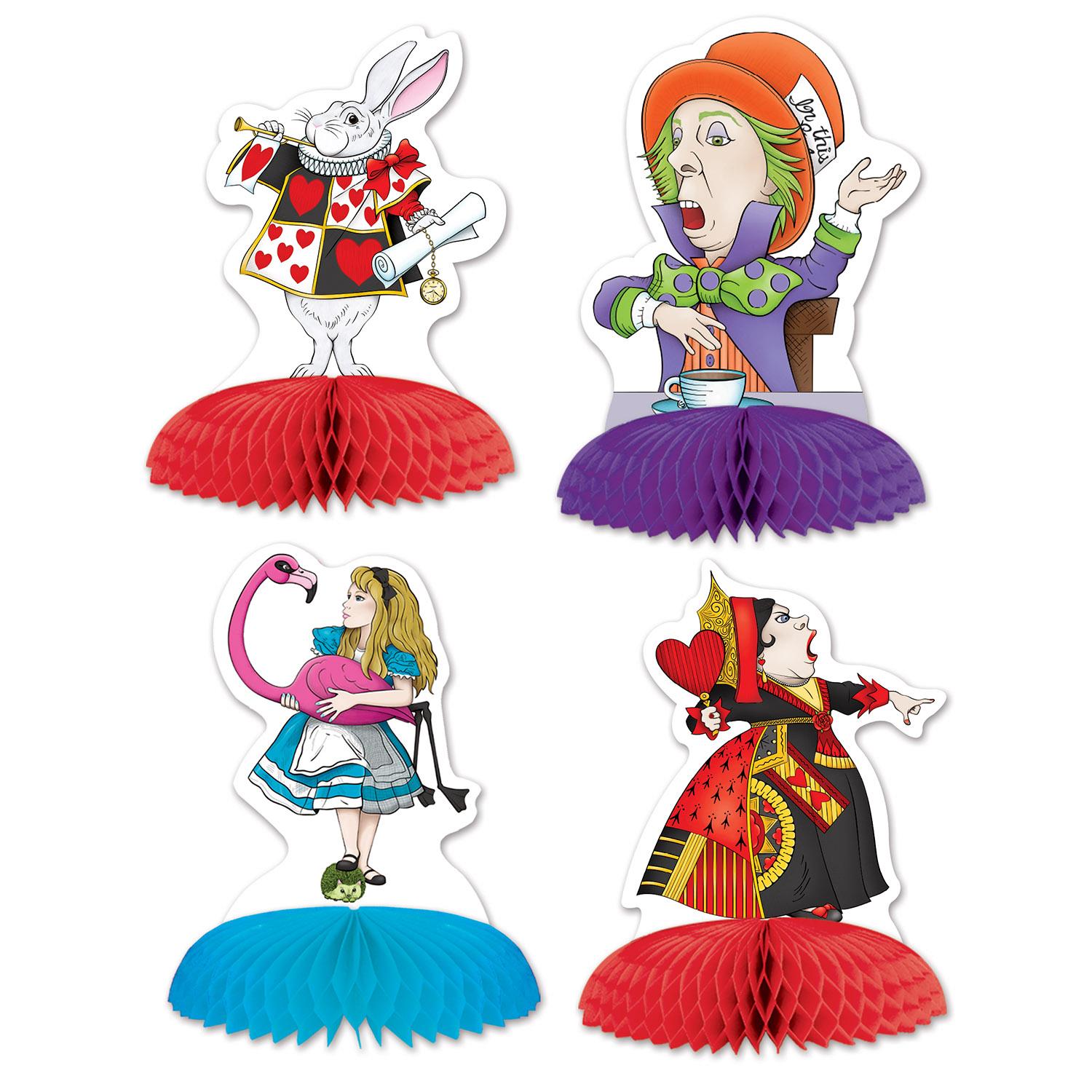 Beistle Alice In Wonderland Party Mini Centerpieces (4/Pkg)