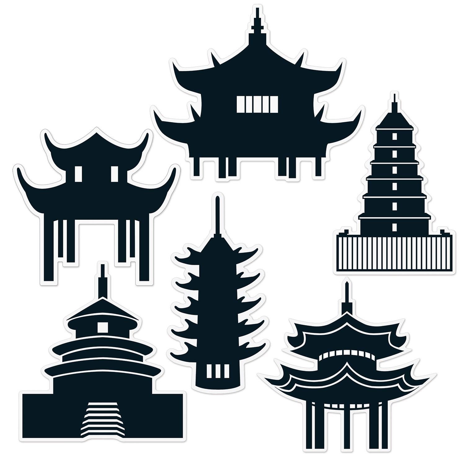 Beistle Pagoda Party Silhouettes (6/Pkg)