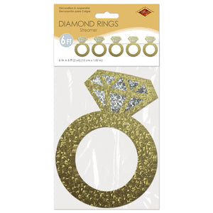 Bulk Diamond Rings Streamer (Case of 12) by Beistle