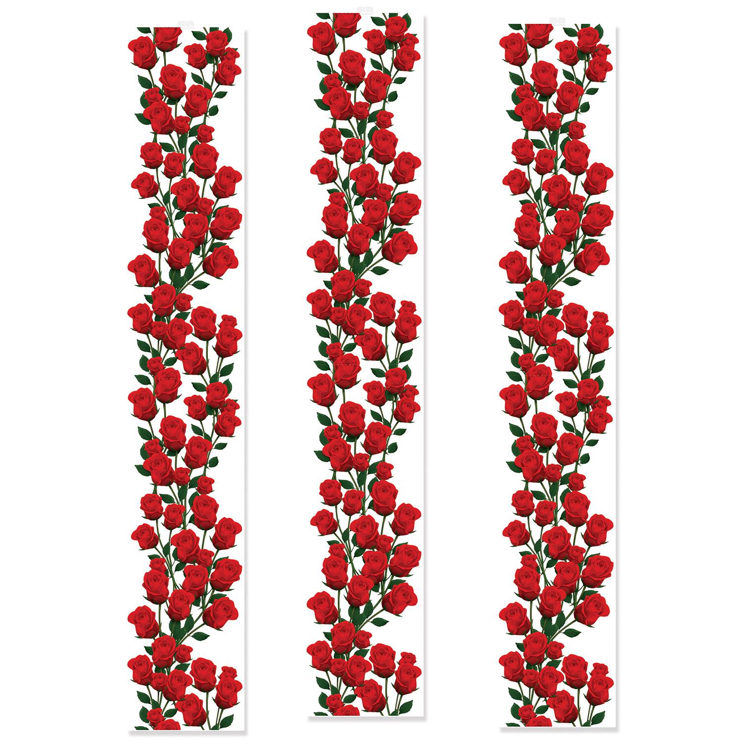 Beistle Roses Party Panels (3/Pkg)