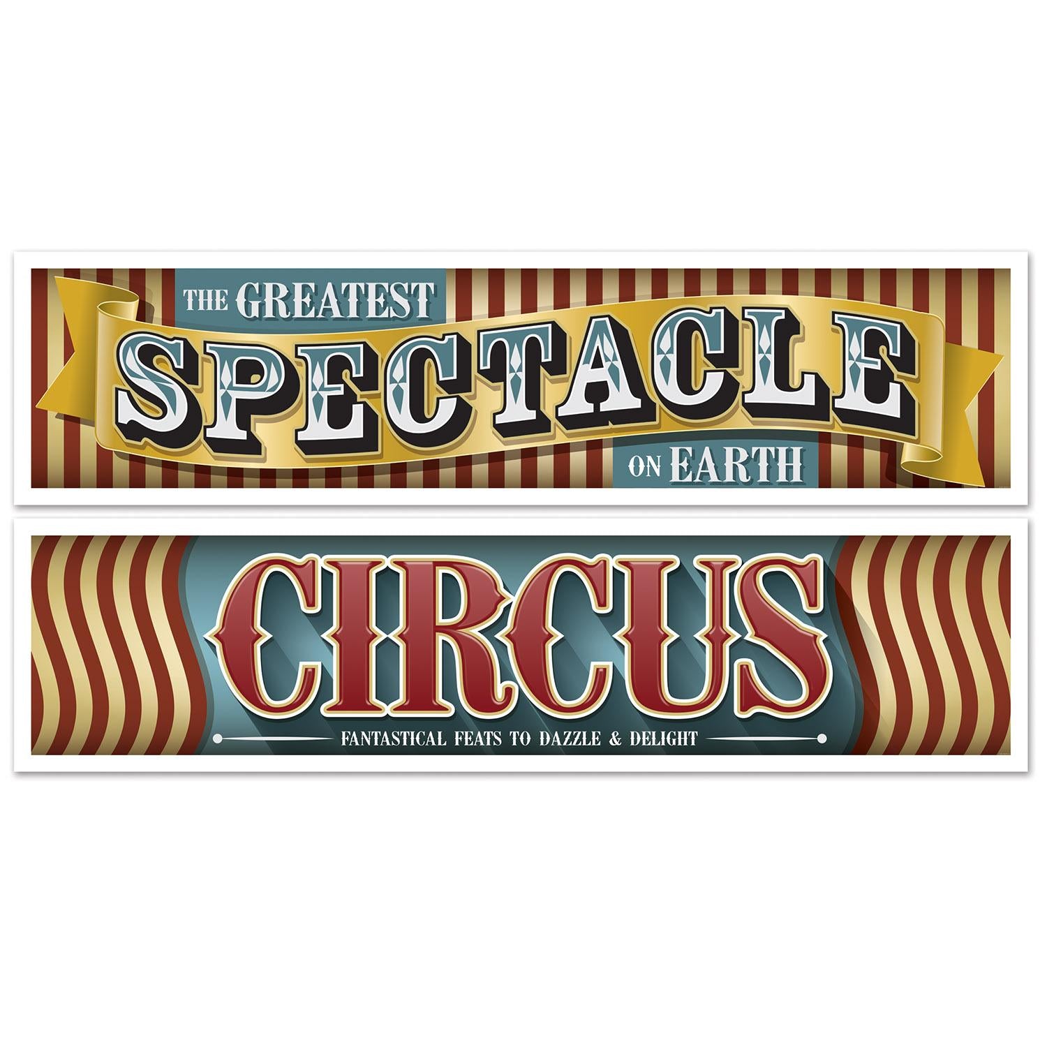 Beistle Vintage Circus Party Banners (2/Pkg)