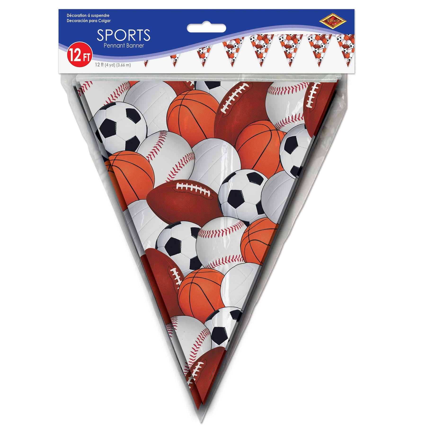 Beistle Sports Party Pennant Banner