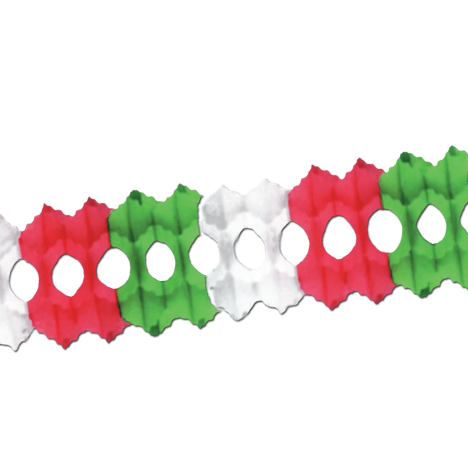 Beistle Fiesta Arcade Garland - red - white - green