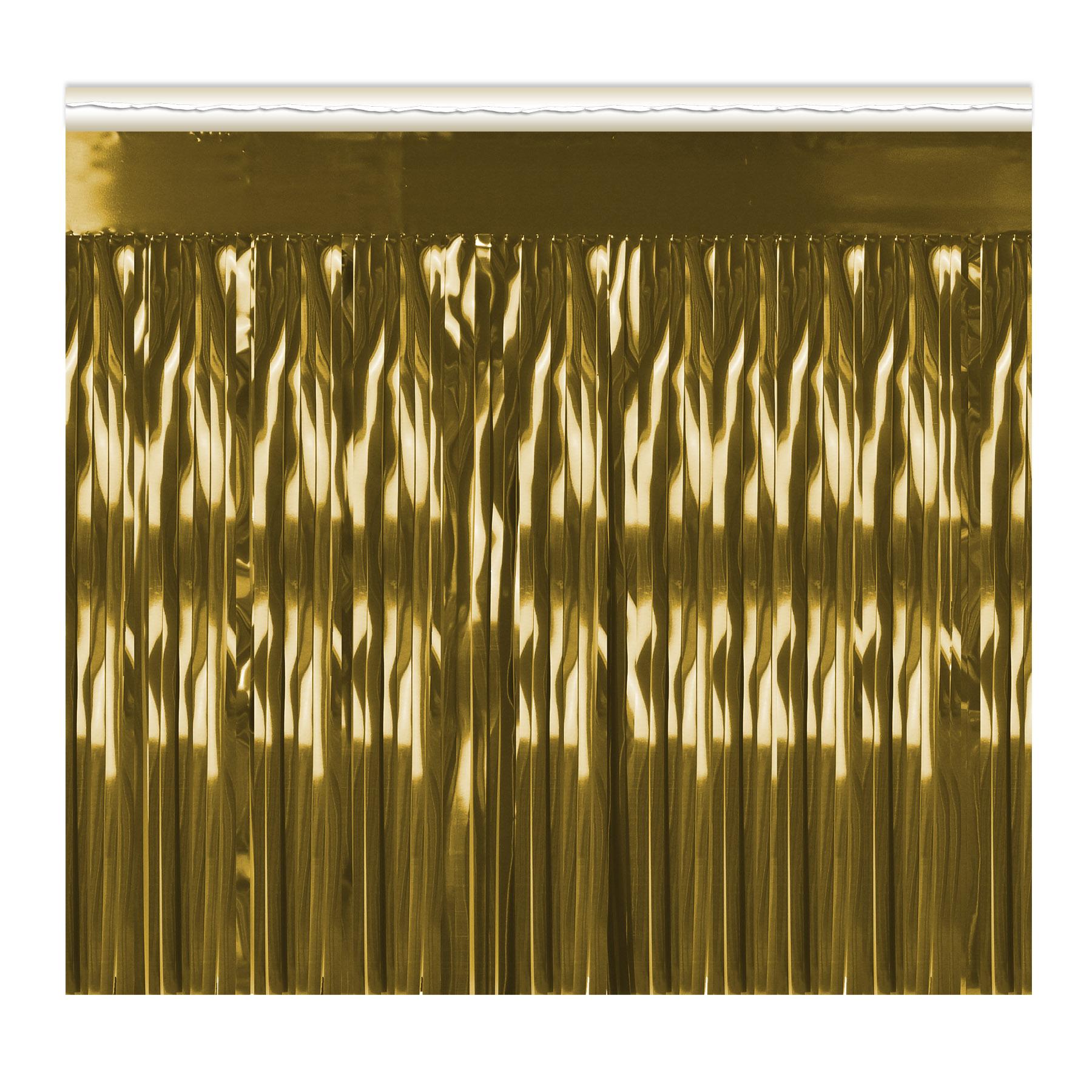 Beistle 1-Ply Metallic Party Fringe Drape - gold