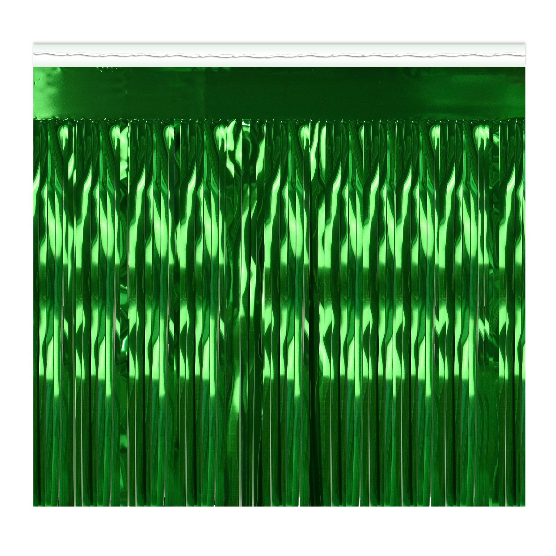 Beistle 1-Ply Metallic Party Fringe Drape - green