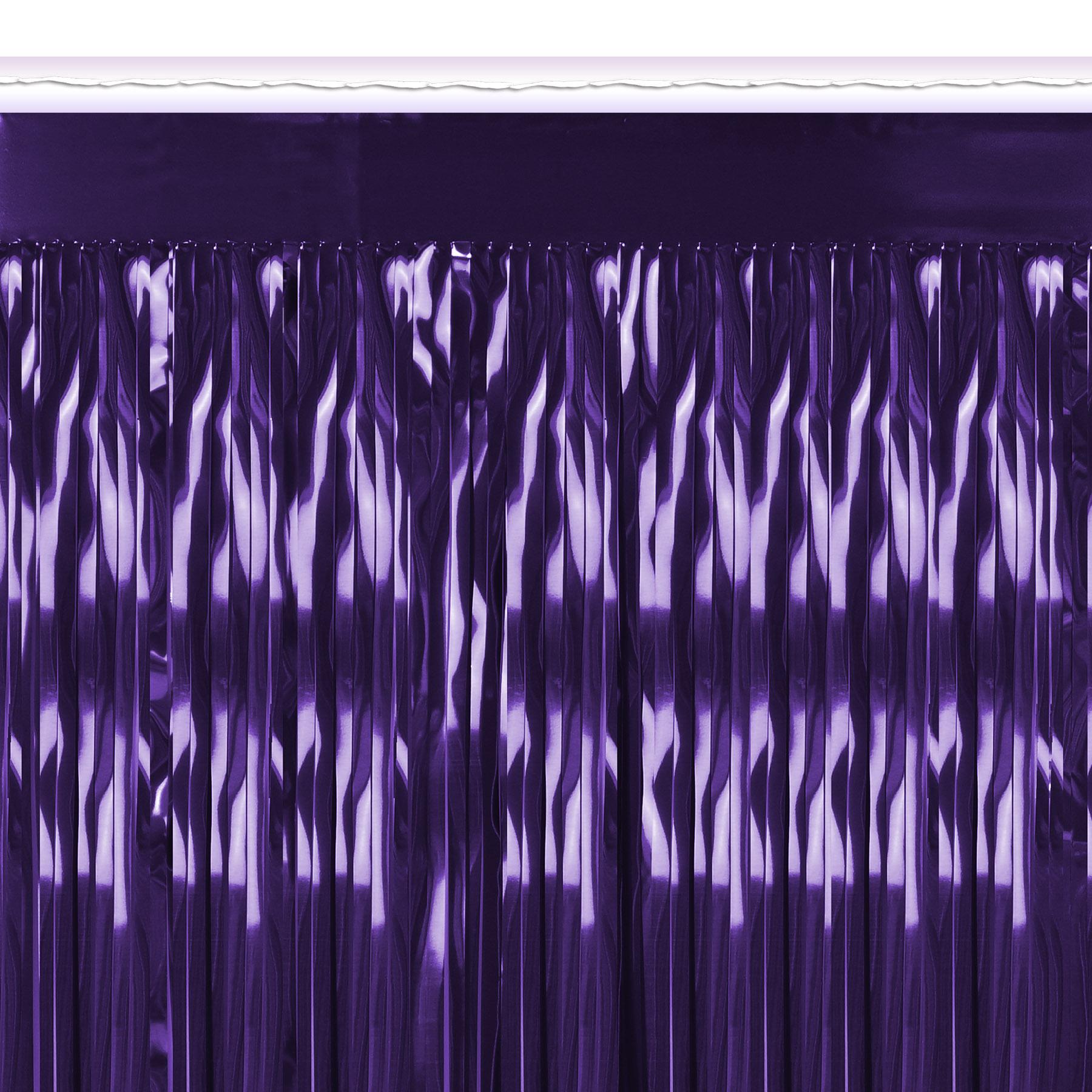 Beistle 1-Ply Metallic Party Fringe Drape - purple