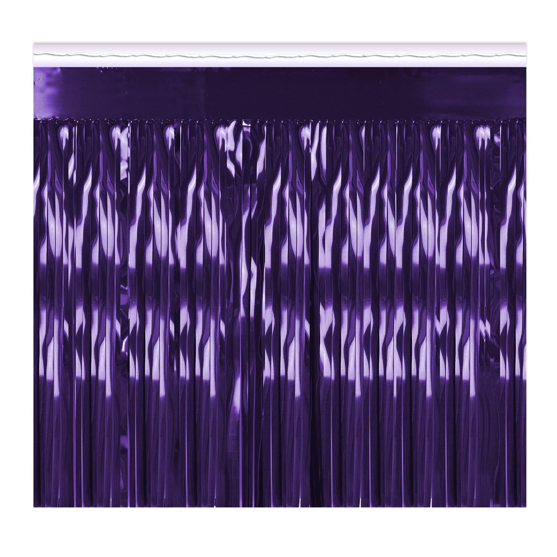 Beistle 1-Ply Metallic Party Fringe Drape - purple