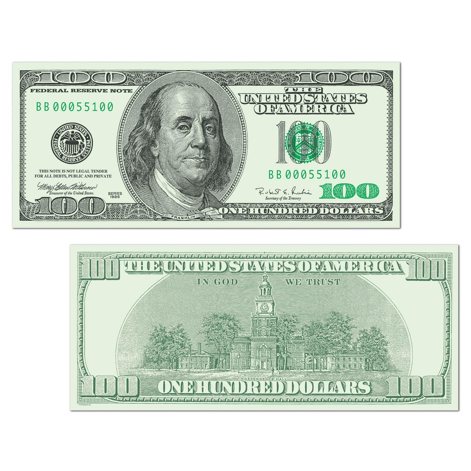 Beistle Big Bucks Party Cutout $100 Bill