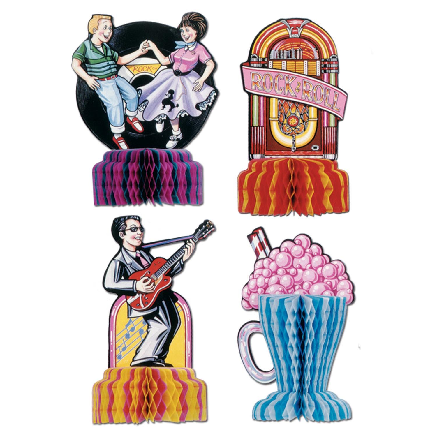 Beistle 50's Mini Party Centerpieces (4/Pkg)