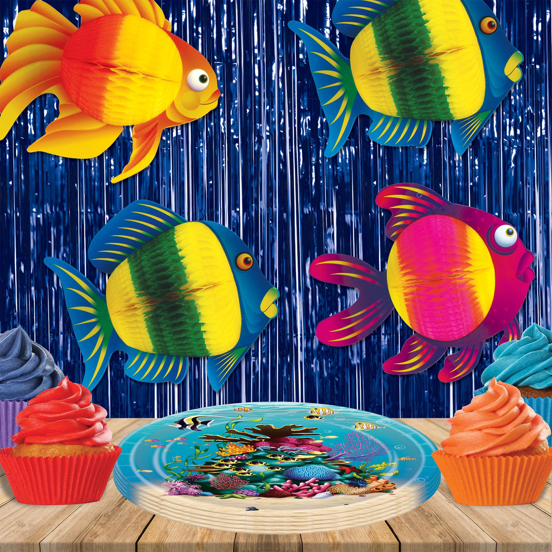 Beistle Luau Party Color-Brite Tropical Fish