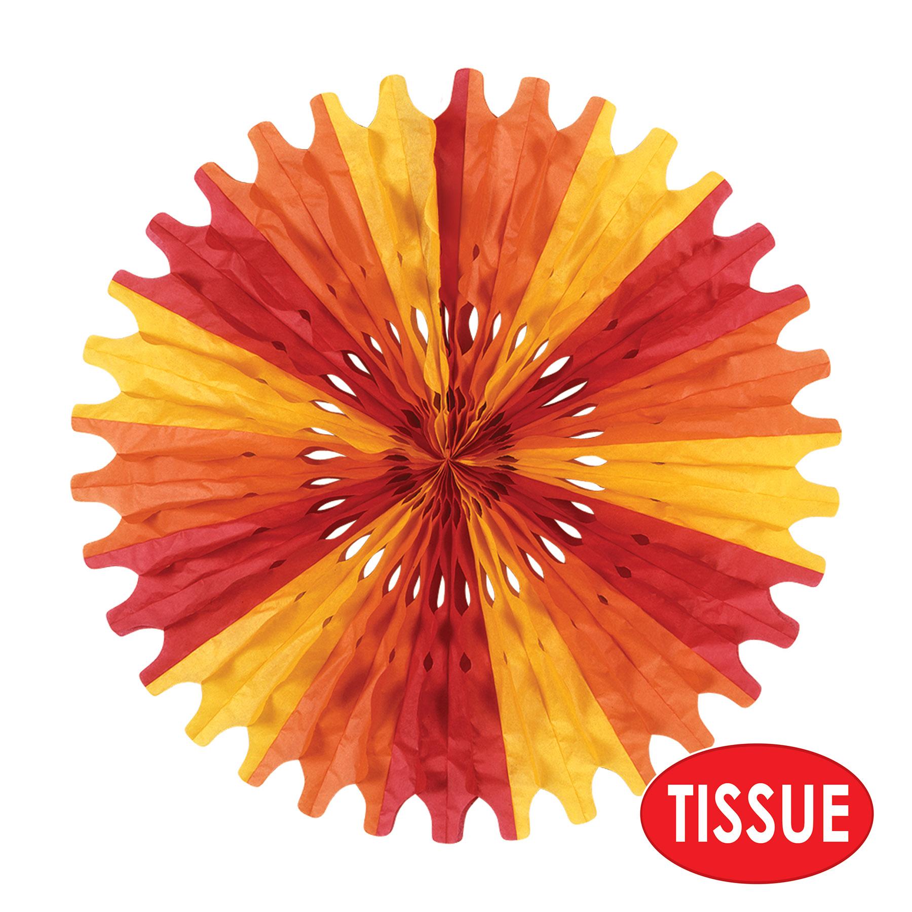 Thanksgiving Tissue Fan - golden-yellow - orange - red