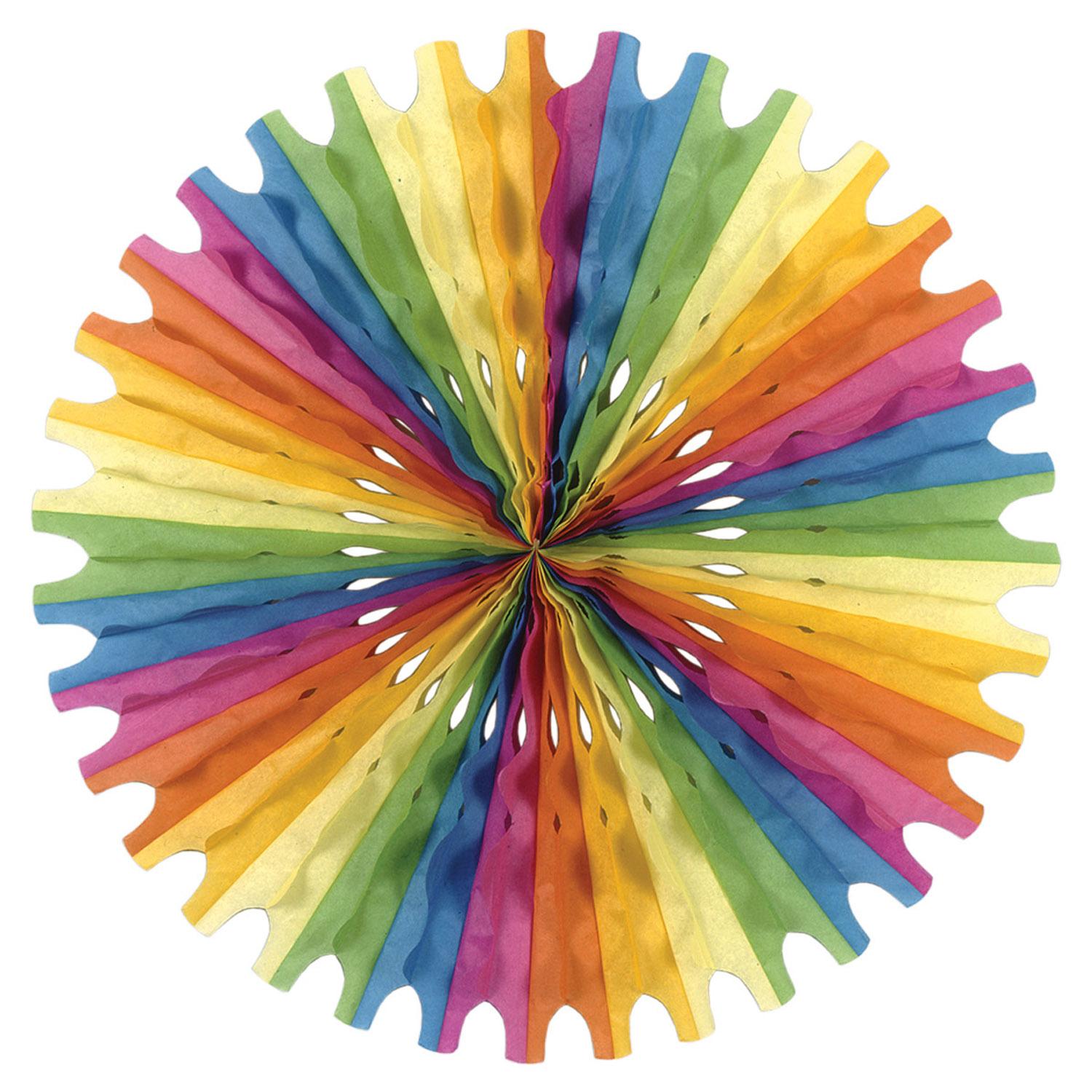 Beistle Party Tissue Fan - multi-color