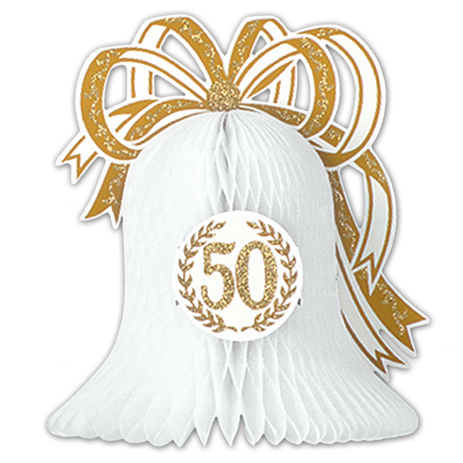 Beistle 50th Anniversary Centerpiece- Wedding Bell