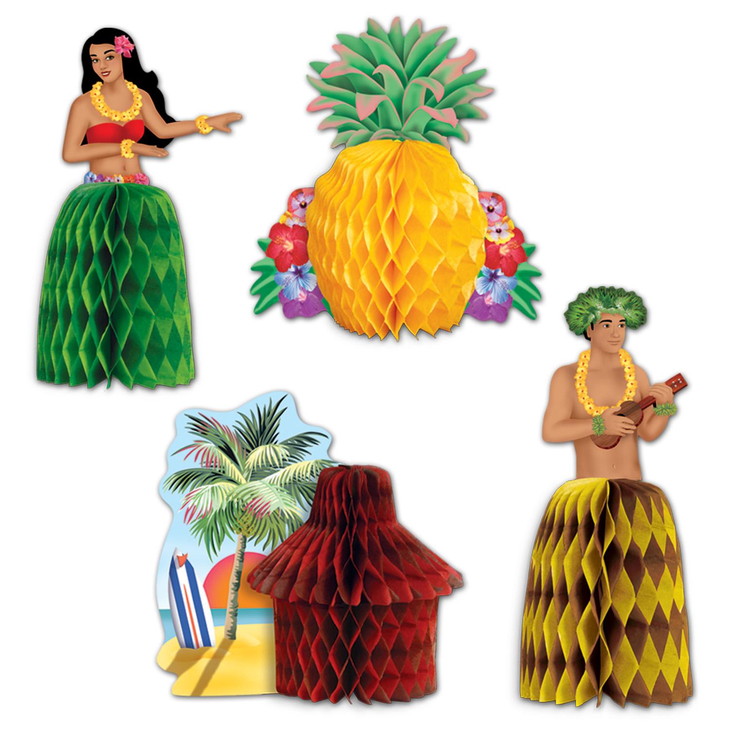 Beistle Luau Mini Centerpieces (4/Pkg)