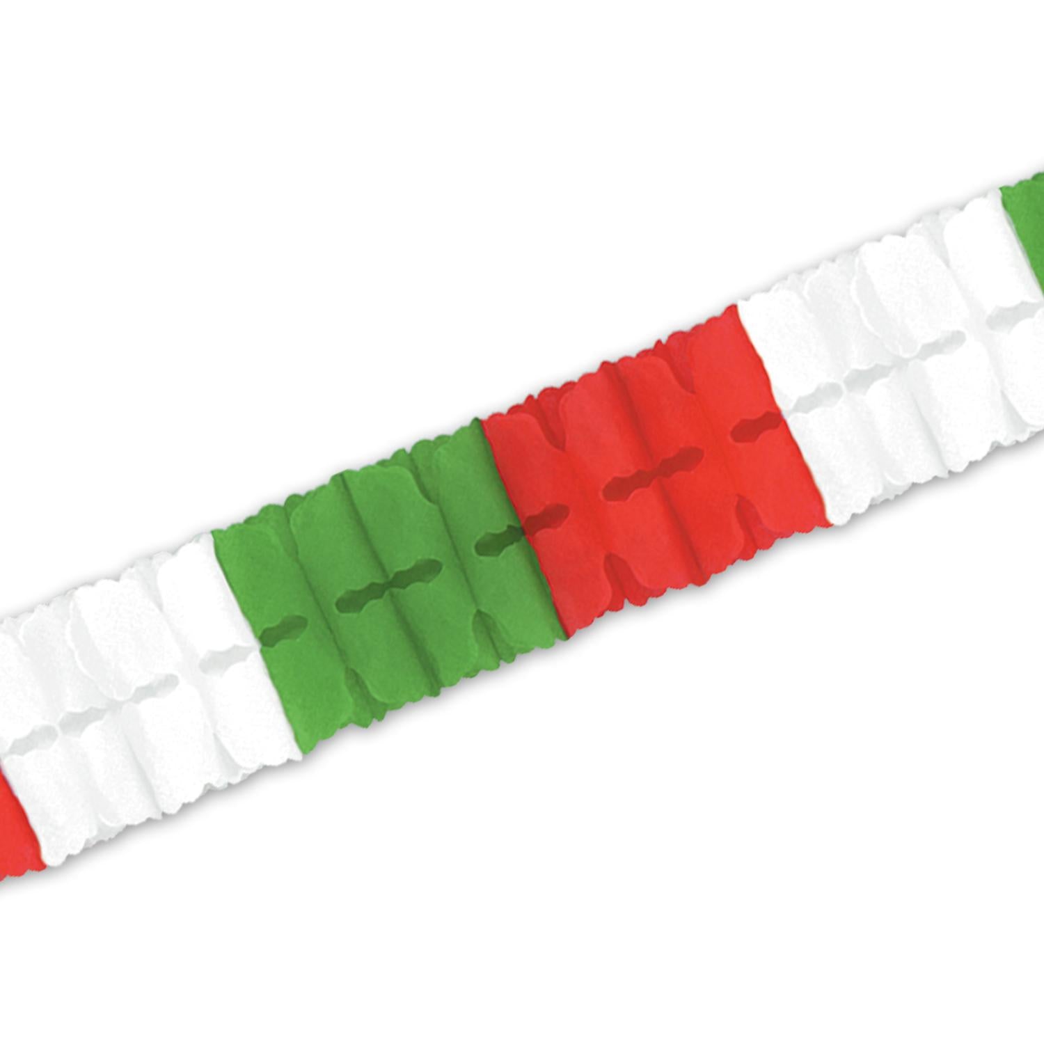 Beistle Fiesta Leaf Garland - red - white - green