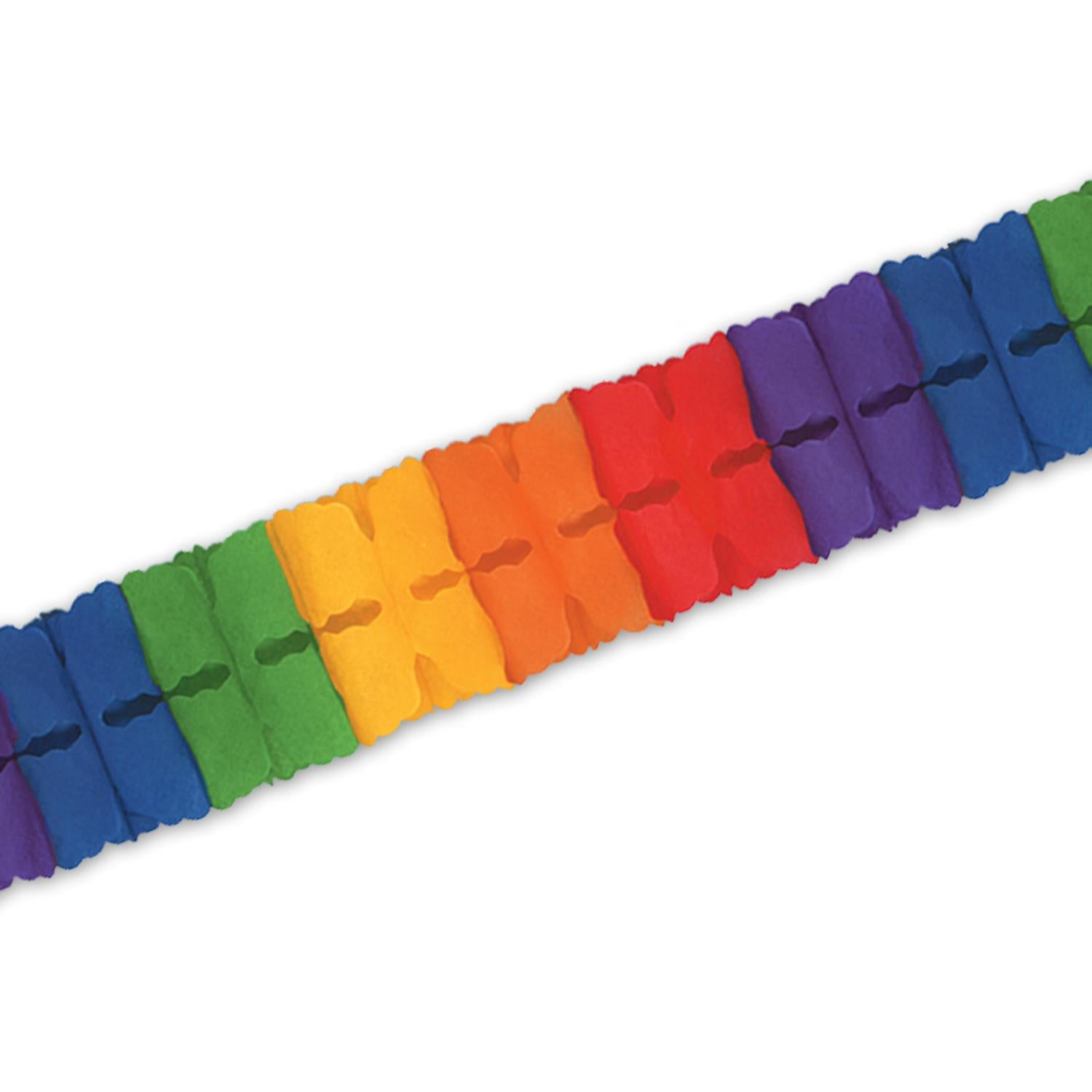 Beistle Packaged Party Leaf Garland - rainbow