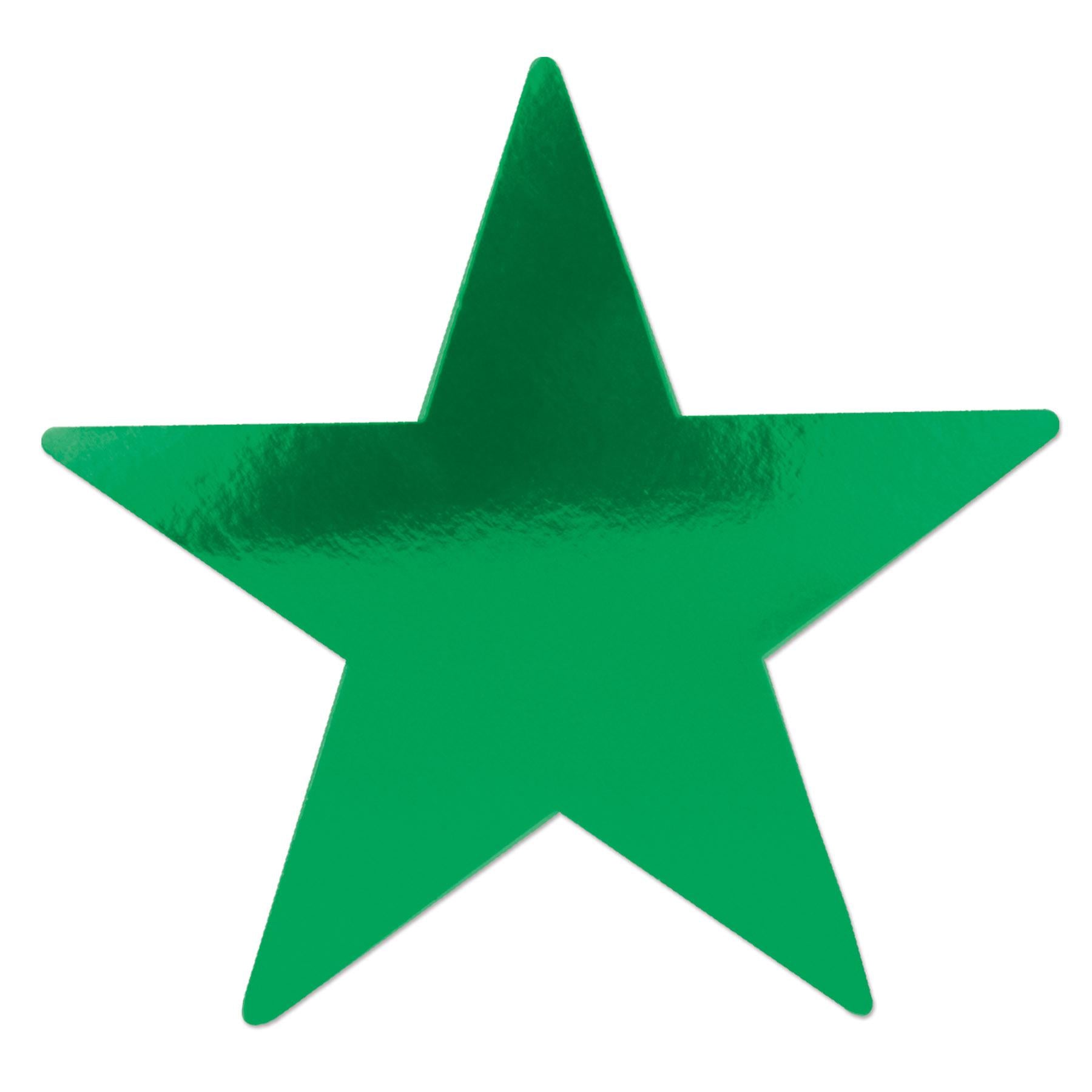 9" Beistle Foil Party Star Cutout- Green