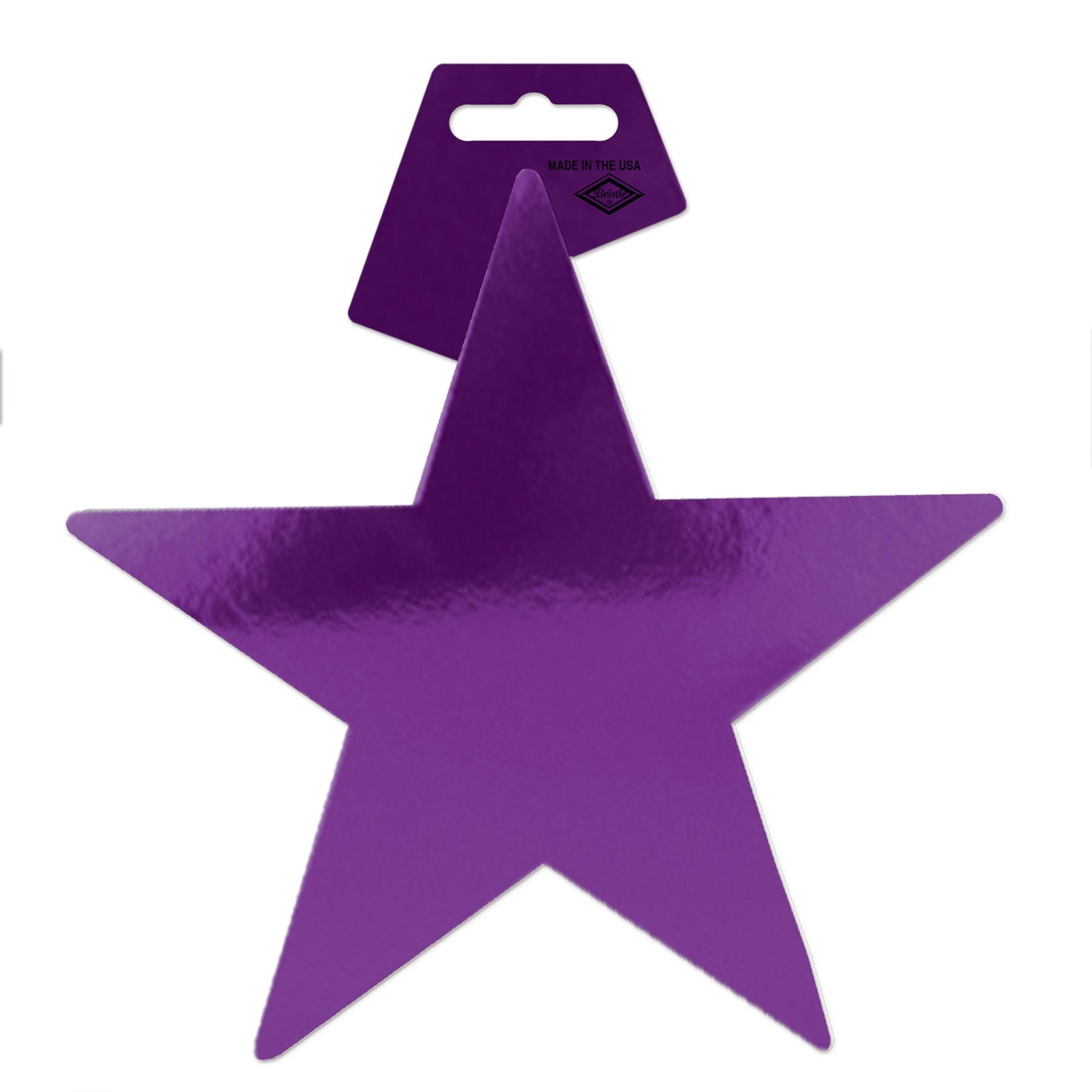 9" Beistle Foil Party Star Cutout- Purple