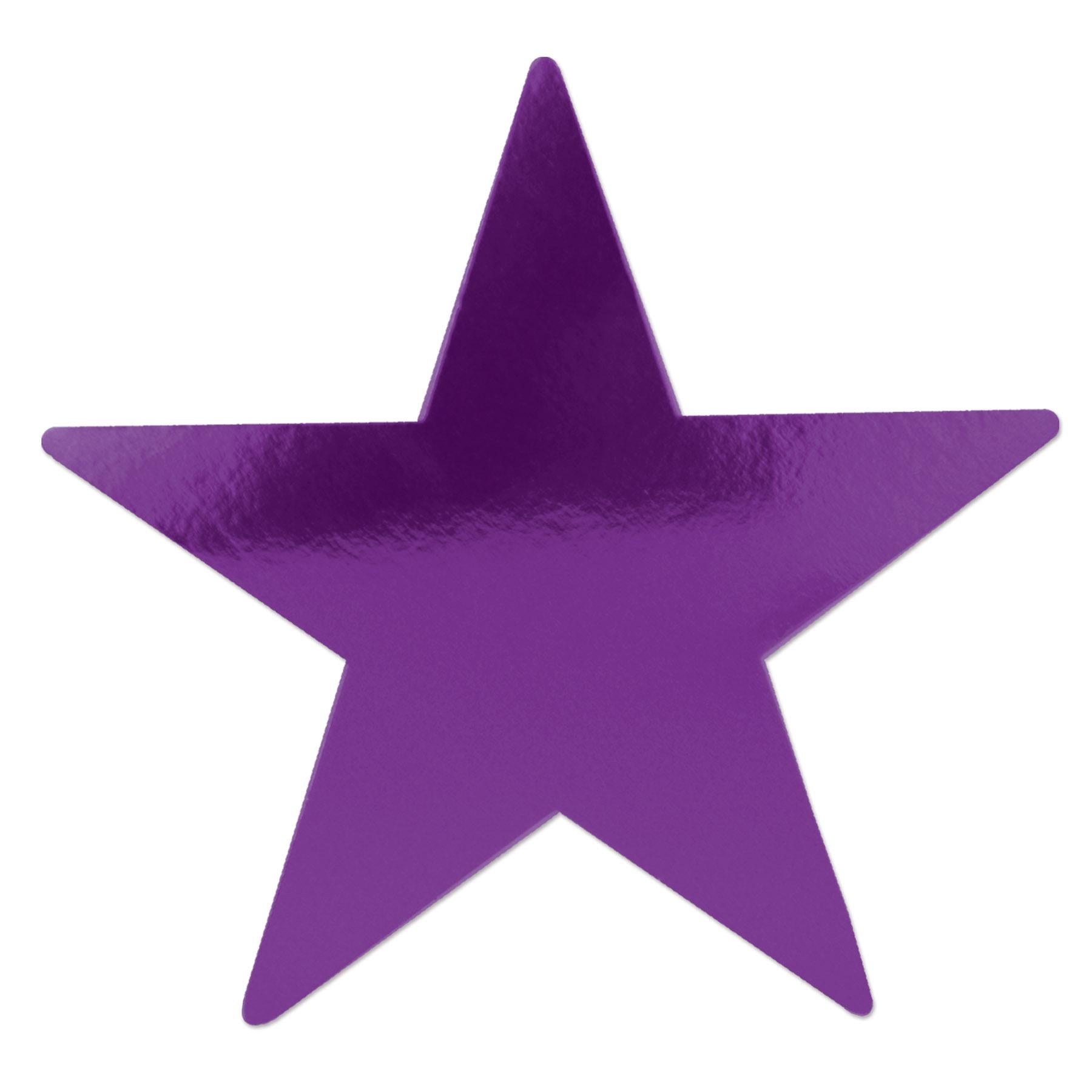 12" Beistle Foil Party Star Cutout- Purple