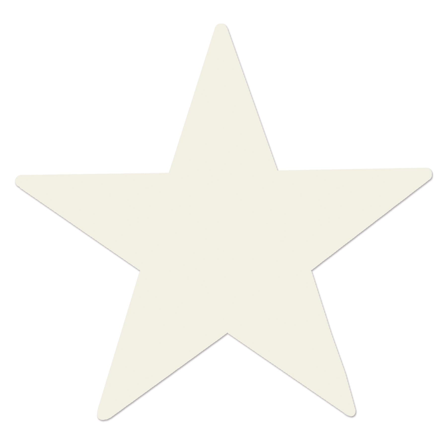 12" Beistle Foil Party Star Cutout- White